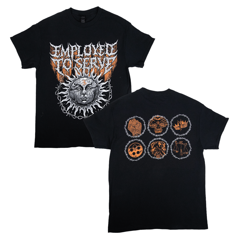 Barbed Wire Sun Tee - Black (Stocked) image 0