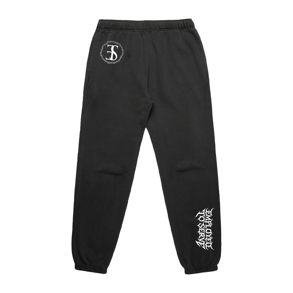 Chain Emblem Joggers - Black image 0