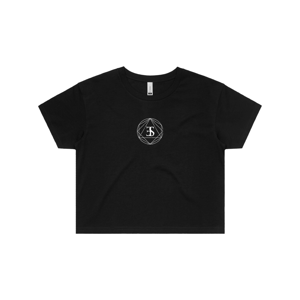 Fallen Star Emblem Crop Tee - Black image 0
