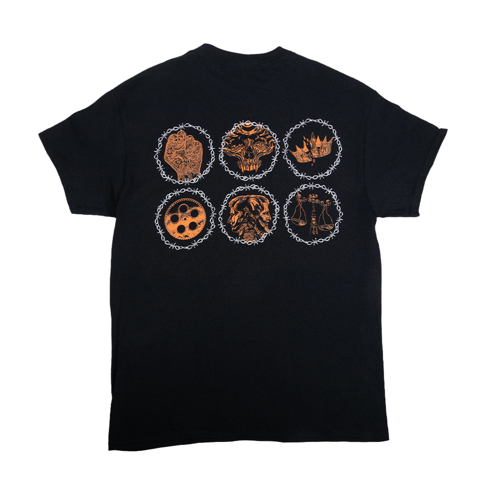 Barbed Wire Sun Tee - Black (Stocked) image 3