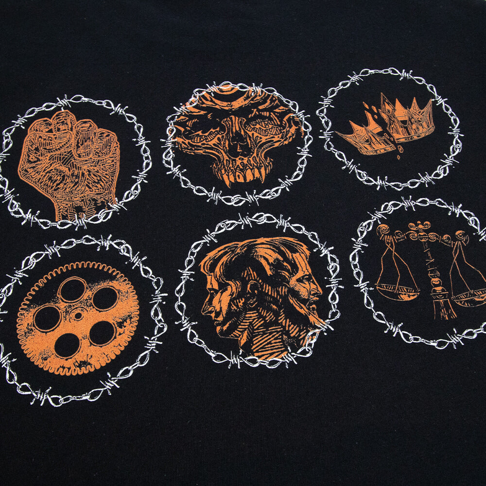 Barbed Wire Sun Tee - Black (Stocked) image 4