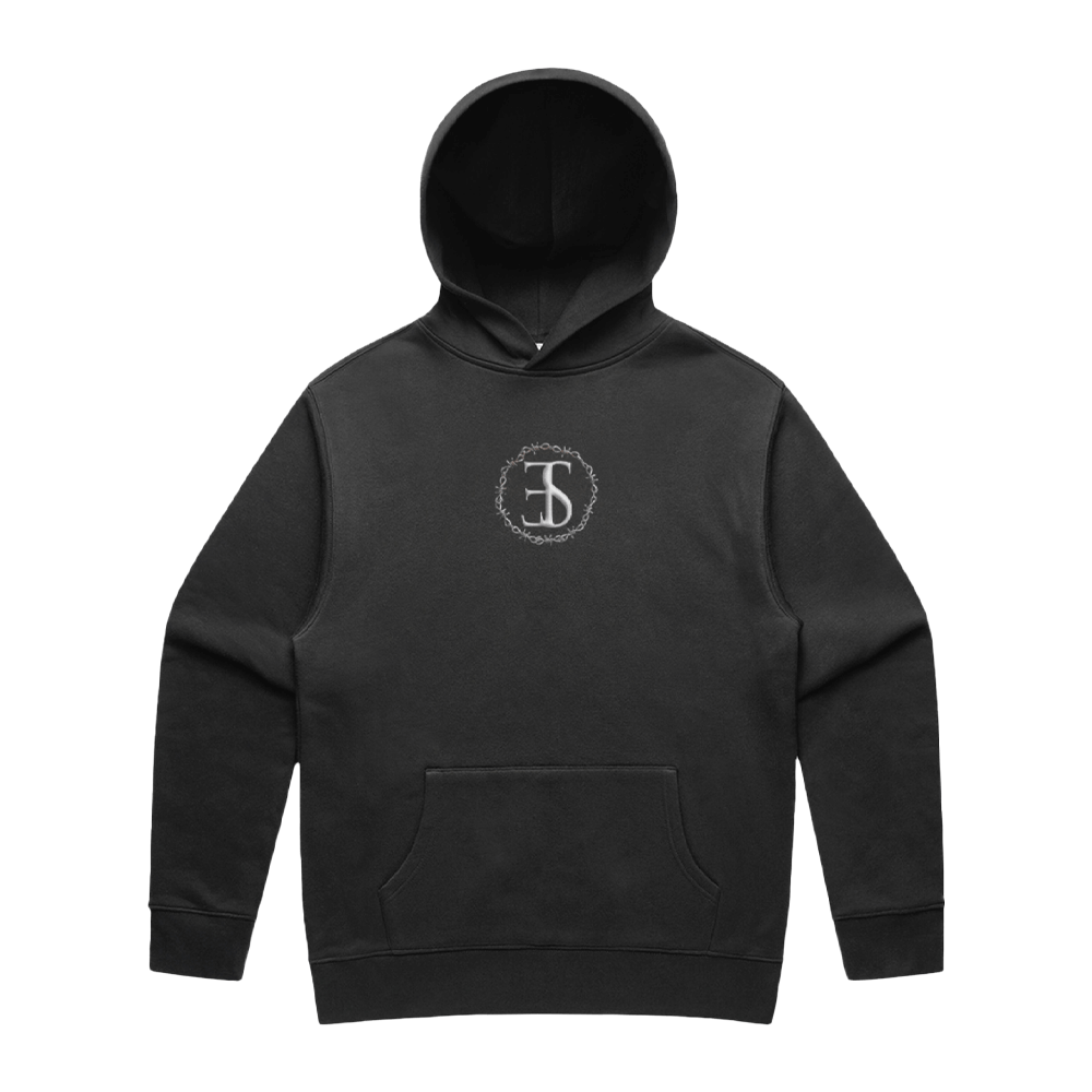 Chain Emblem Hoodie - Faded Black image 0
