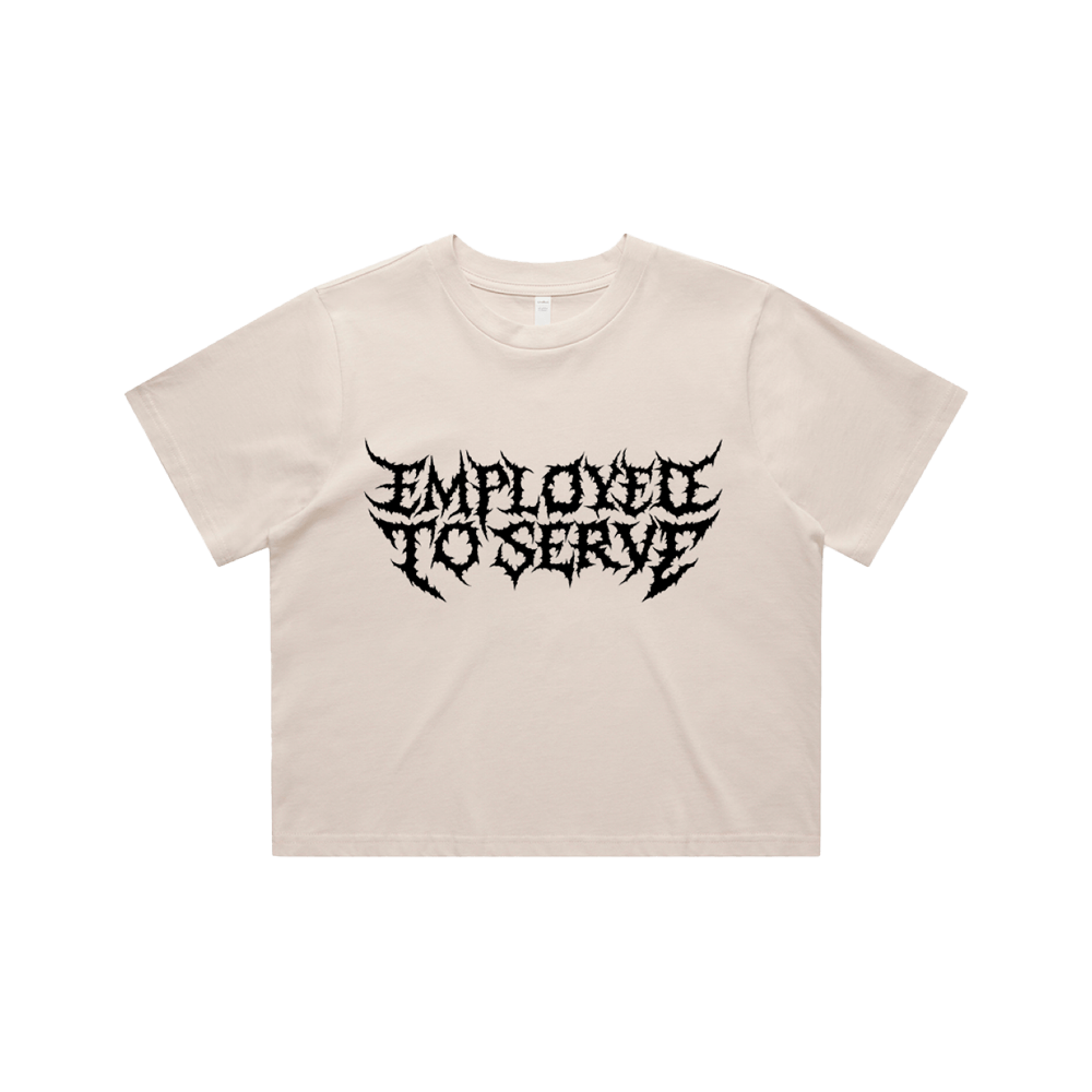 Death Metal Crop Tee - Bone image 0
