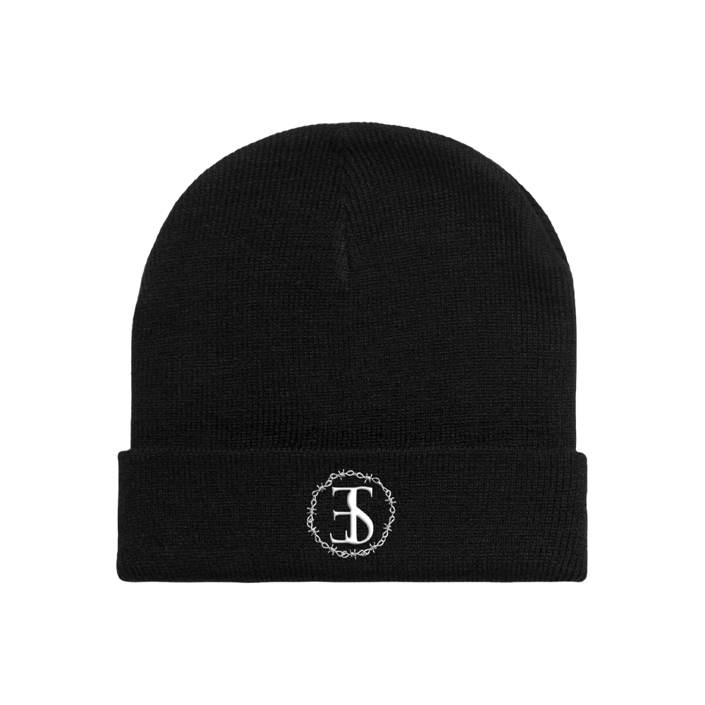 Chain Emblem Beanie - Black image 0